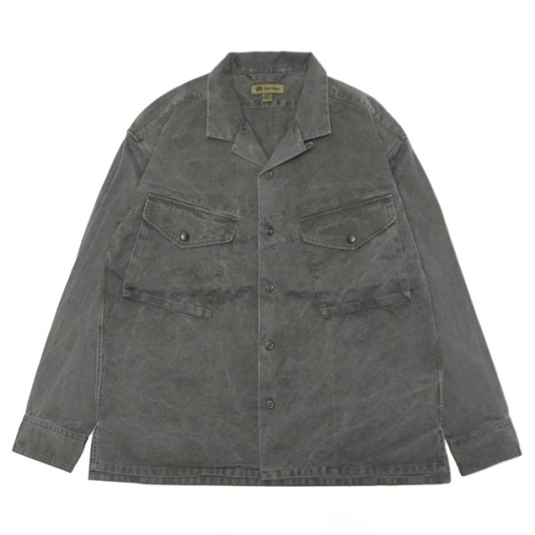 画像1: Nigel Cabourn（ナイジェル・ケーボン）PARATROOPER SHIRT（パラトルーパーシャツ）"PIGMENT" / Charcoal（チャコール） (1)