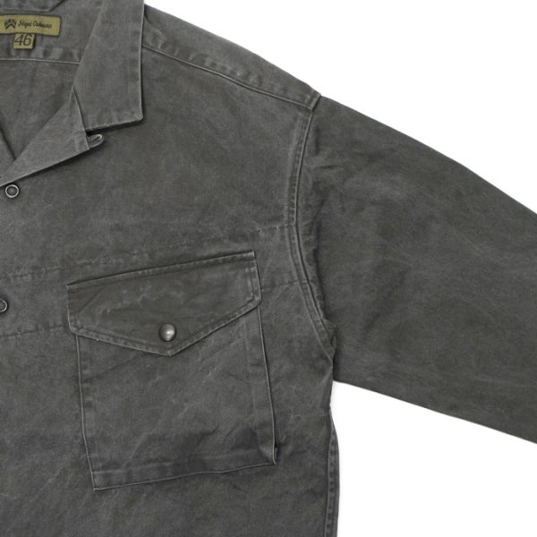 画像4: Nigel Cabourn（ナイジェル・ケーボン）PARATROOPER SHIRT（パラトルーパーシャツ）"PIGMENT" / Charcoal（チャコール） (4)