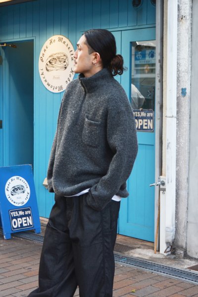 画像9: ENGINEERED GARMENTS（エンジニアードガーメンツ）Zip Moc Neck（ジップモックネック）"Wool Poly Nep Sweater Knit" / Brown（ブラウン） (9)