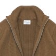 画像5: Yonetomi NEW BASIC（ヨネトミニューベーシック）EX Fine Wool Rib Knit Blouson（エクストラファインウールニットブルゾン）/ Brown（ブラウン） (5)