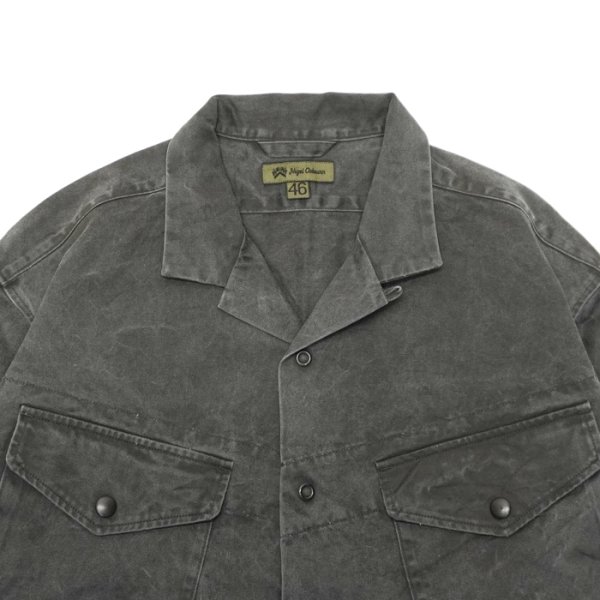 画像3: Nigel Cabourn（ナイジェル・ケーボン）PARATROOPER SHIRT（パラトルーパーシャツ）"PIGMENT" / Charcoal（チャコール） (3)