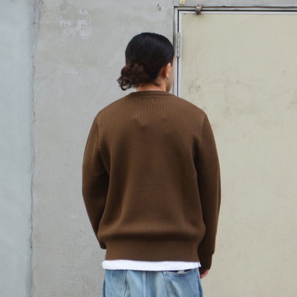 画像8: Yonetomi NEW BASIC（ヨネトミニューベーシック）EX Fine Wool Rib Knit Pull Over（エクストラファインウールニットプルオーバー）/ Black（ブラック） (8)