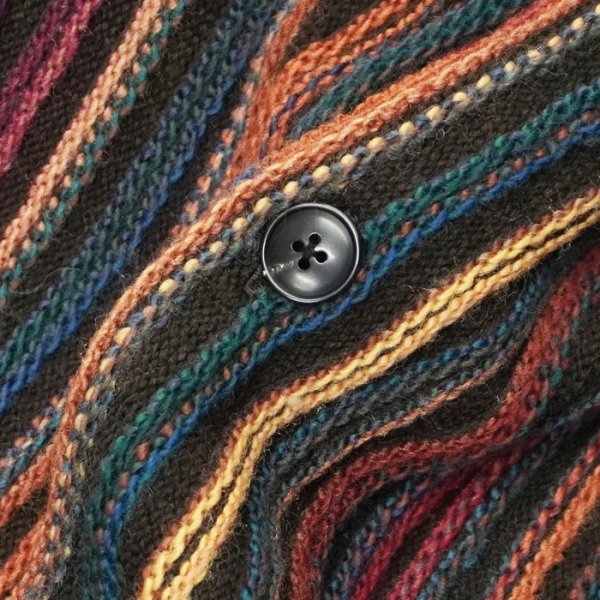 画像7: COOHEM(コーヘン)MULTI KUSARI STRIPE KINT CARDIGAN(マルチクサリ ストライプニットカーディガン)/ Brown(ブラウン) (7)