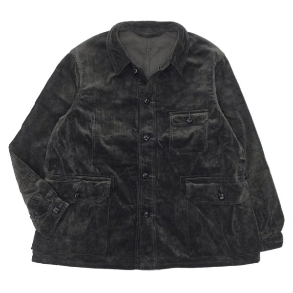 画像1: ＜30%OFF＞Nigel Cabourn（ナイジェル・ケーボン）FRENCH WORK JACKET（フレンチワークジャケット）"8W CORDUROY" / Charcoal Grey（チャコールグレー）※サイズ52のみ (1)