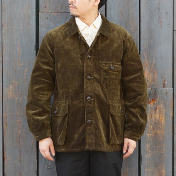 画像8: ＜30%OFF＞Nigel Cabourn（ナイジェル・ケーボン）FRENCH WORK JACKET（フレンチワークジャケット）"8W CORDUROY" / Charcoal Grey（チャコールグレー）※サイズ52のみ (8)