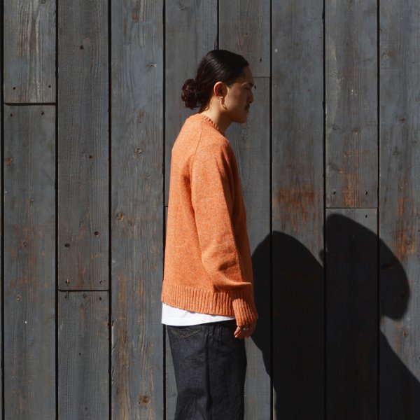 画像8: ★ポイント１０％（12/8迄）FilMelange（フィルメランジェ）SIEK（シーク）"Silk Wool Cotton Knit" / Orange（オレンジ） (8)