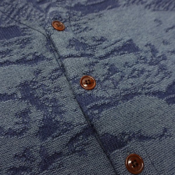 画像6: ＜30％OFF＞STUDIO D'ARTISAN（ステュディオ・ダ・ルチザン）百豚カモフラージュニットカーディガン / Navy（ネイビー） (6)