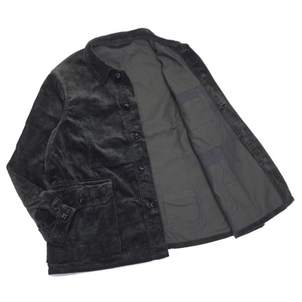 画像3: ＜30%OFF＞Nigel Cabourn（ナイジェル・ケーボン）FRENCH WORK JACKET（フレンチワークジャケット）"8W CORDUROY" / Charcoal Grey（チャコールグレー）※サイズ52のみ (3)