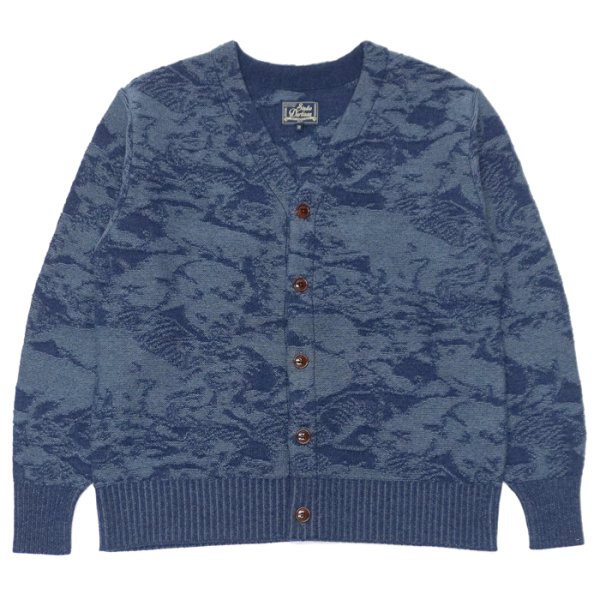 画像1: ＜30％OFF＞STUDIO D'ARTISAN（ステュディオ・ダ・ルチザン）百豚カモフラージュニットカーディガン / Navy（ネイビー） (1)
