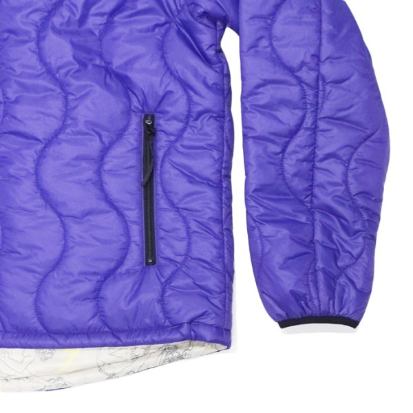 画像6:  WILD THINGS(ワイルドシングス)REVERSIBLE BELEY JACKET(リバーシブルビレイジャケット)”PRIMALOFT BLACK INSULATION+PERTEX QUANTUM" / Purple×Climber(パープル×クライマー) (6)