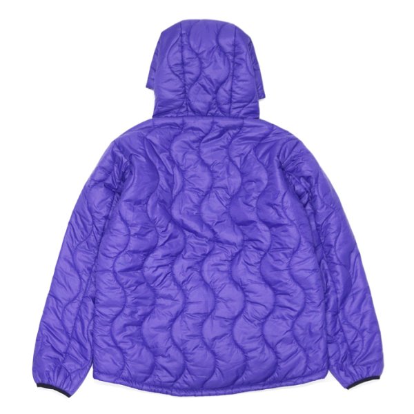 画像3:  WILD THINGS(ワイルドシングス)REVERSIBLE BELEY JACKET(リバーシブルビレイジャケット)”PRIMALOFT BLACK INSULATION+PERTEX QUANTUM" / Purple×Climber(パープル×クライマー) (3)