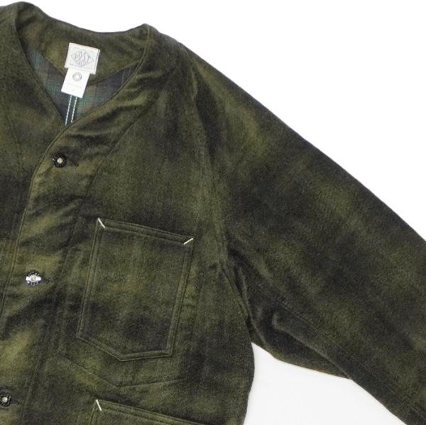 画像5: Post O'Alls（ポストオーバーオールズ）POST47 DV（ポスト47 ノーカラーモデル）"needle punch" / Brown×Green（ブラウン×グリーン） (5)