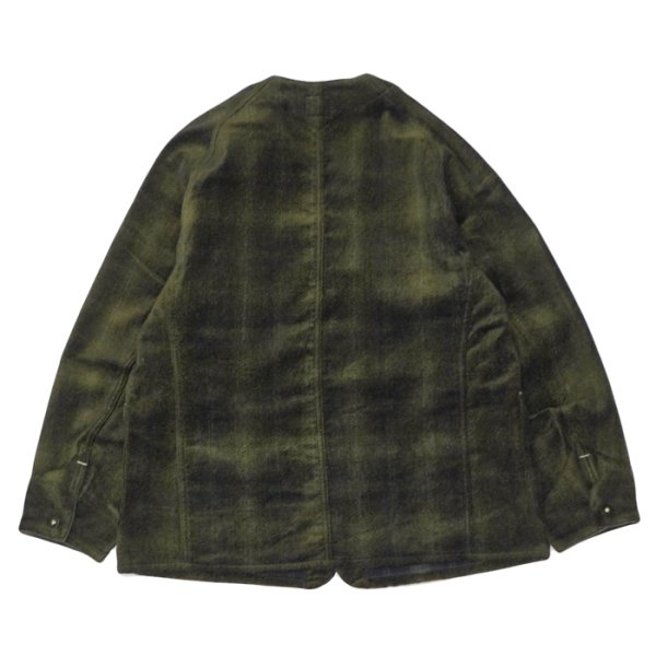 画像2: Post O'Alls（ポストオーバーオールズ）POST47 DV（ポスト47 ノーカラーモデル）"needle punch" / Brown×Green（ブラウン×グリーン） (2)