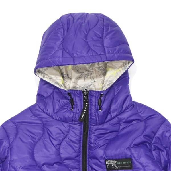 画像4:  WILD THINGS(ワイルドシングス)REVERSIBLE BELEY JACKET(リバーシブルビレイジャケット)”PRIMALOFT BLACK INSULATION+PERTEX QUANTUM" / Purple×Climber(パープル×クライマー) (4)