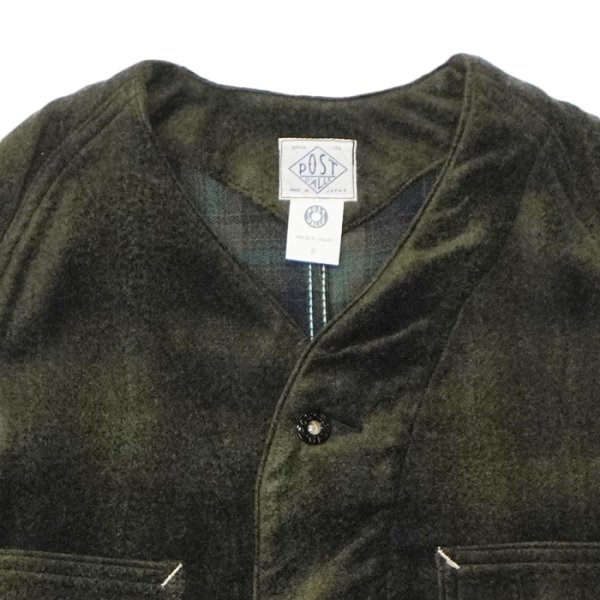 画像4: Post O'Alls（ポストオーバーオールズ）POST47 DV（ポスト47 ノーカラーモデル）"needle punch" / Brown×Green（ブラウン×グリーン） (4)