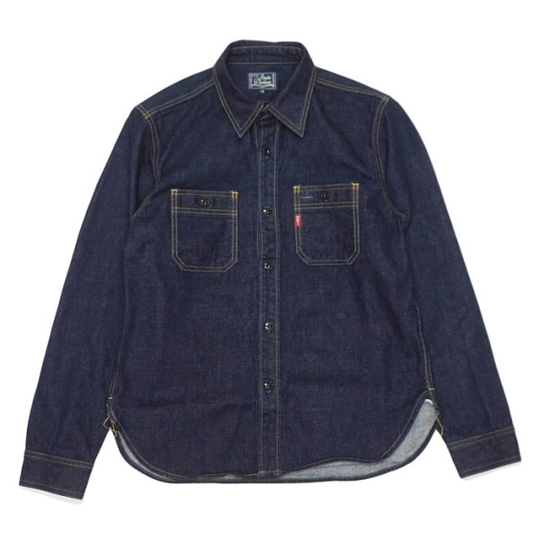 画像1: STUDIO D'ARTISAN（ステュディオ・ダ・ルチザン）14oz デニムワークシャツ / Indigo（インディゴ）※ワンウォッシュ (1)
