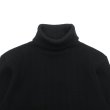 画像3: Nigel Cabourn（ナイジェル・ケーボン）TURTLE NECK SHIRT（タートルネックシャツ）"WAFFLE" / Black（ブラック） (3)