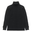 画像1: Nigel Cabourn（ナイジェル・ケーボン）TURTLE NECK SHIRT（タートルネックシャツ）"WAFFLE" / Black（ブラック） (1)