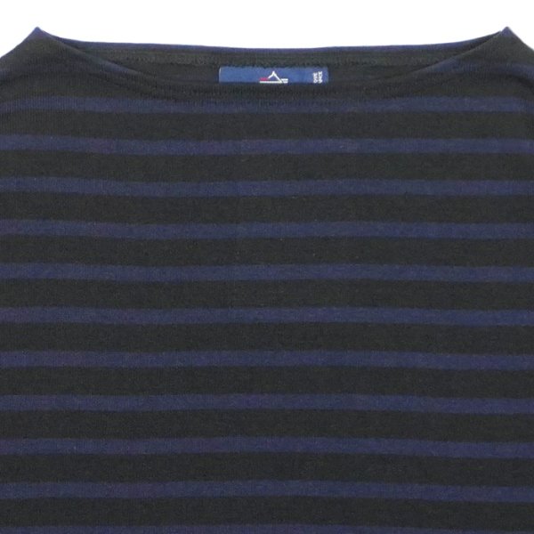 画像3: SAINT JAMES(セントジェームス)OUESSANT LOOSE(ウエッソン・ルーズ)"BORDER" / NOIR×NAVY(ブラック×ネイビー) (3)