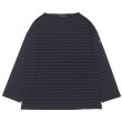 画像1: SAINT JAMES(セントジェームス)OUESSANT LOOSE(ウエッソン・ルーズ)"BORDER" / NOIR×NAVY(ブラック×ネイビー) (1)