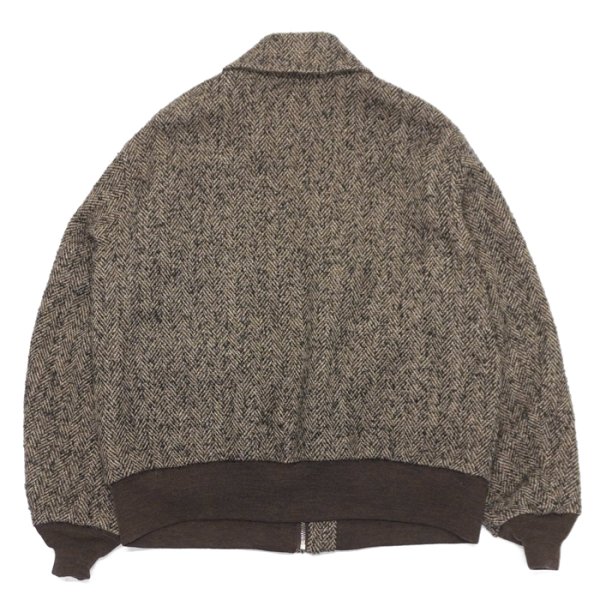 画像2: KAPTAIN SUNSHINE（キャプテンサンシャイン）Flight Jacket（フライトジャケット）"alpaca Merinowool Mix Tweed" / Herringbone（ヘリンボーン） (2)