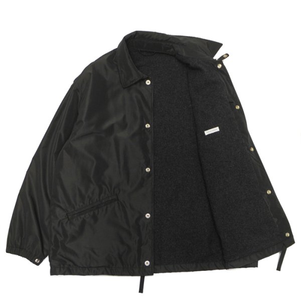 画像3: KAPTAIN SUNSHINE（キャプテンサンシャイン）Silk Poly Coach Jacket（シルクポリコーチジャケット）"High Count Silk Polyester Weather" / Black（ブラック） (3)