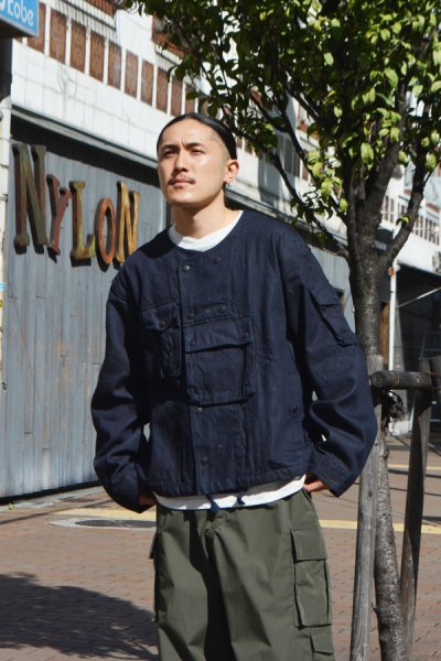 画像11: MODMNT（モドメント）COLLARLESS JKT（カラーレスジャケット）/ Navy（ネイビー） (11)