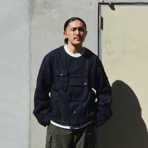 画像8: MODMNT（モドメント）COLLARLESS JKT（カラーレスジャケット）/ Navy（ネイビー） (8)