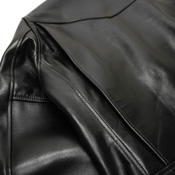 画像12: 【PointUp10%11/10迄】Y'2 LEATHER(ワイツーレザー)Vintage Horse D-Pocket Double Riders(ヴィンテージホース Dポケットダブルライダース)/ Black(ブラック) (12)