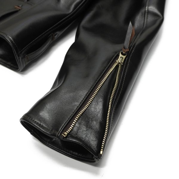 画像10: 【PointUp10%11/10迄】Y'2 LEATHER(ワイツーレザー)Vintage Horse D-Pocket Double Riders(ヴィンテージホース Dポケットダブルライダース)/ Black(ブラック) (10)