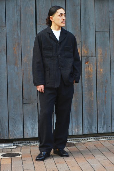 画像12: Post O'Alls（ポストオーバーオールズ）E-Z Lax 4（イージー・ラックス4）"Basket Tweed" / Charcoal（チャコール） (12)