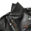 画像9: 【PointUp10%11/10迄】Y'2 LEATHER(ワイツーレザー)Vintage Horse D-Pocket Double Riders(ヴィンテージホース Dポケットダブルライダース)/ Black(ブラック) (9)