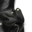 画像8: 【PointUp10%11/10迄】Y'2 LEATHER(ワイツーレザー)Vintage Horse D-Pocket Double Riders(ヴィンテージホース Dポケットダブルライダース)/ Black(ブラック) (8)