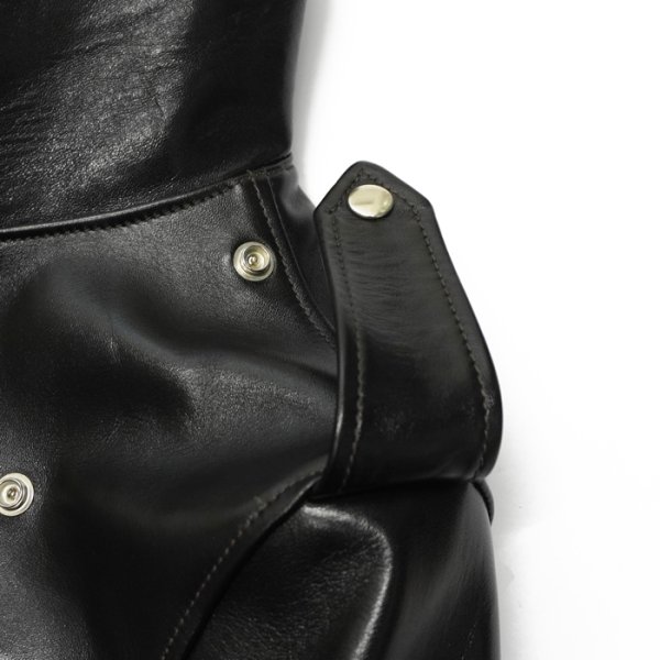 画像8: 【PointUp10%11/10迄】Y'2 LEATHER(ワイツーレザー)Vintage Horse D-Pocket Double Riders(ヴィンテージホース Dポケットダブルライダース)/ Black(ブラック) (8)