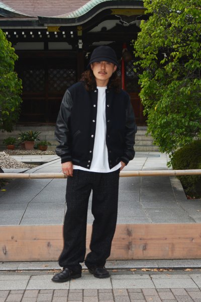 画像1: ※Exclusive※ Settlemie's(セトルマイヤーズ)Award Jacket(アワードジャケット) / Black×Grey(ブラック×グレー) (1)