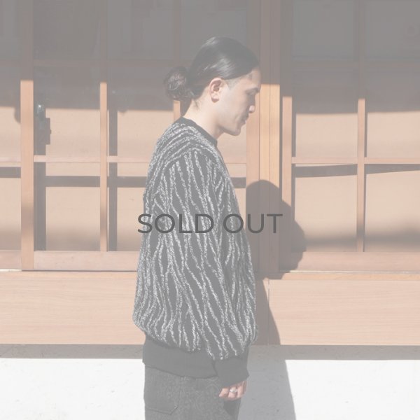 画像8: COOHEM（コーヘン）RANDOM INLAY STRIPE KNIT PULLOVER（ランダムインレイストライプニットプルオーバー）/ Black（ブラック） (8)