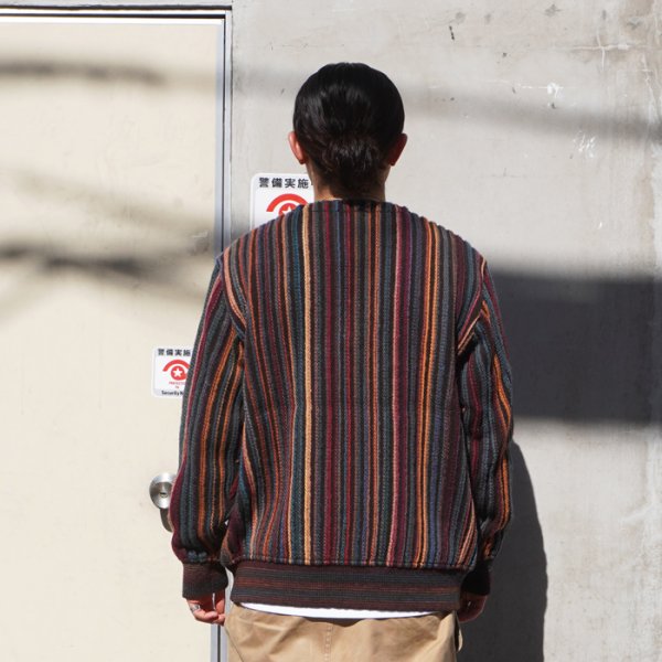 画像11: COOHEM(コーヘン)MULTI KUSARI STRIPE KINT CARDIGAN(マルチクサリ ストライプニットカーディガン)/ Brown(ブラウン) (11)
