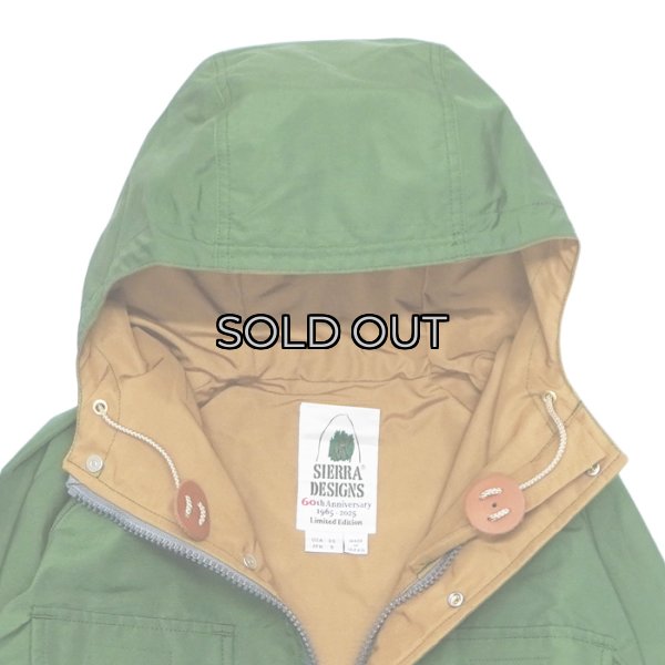 画像5: SIERRA DESIGNS（シエラデザイン）60TH Anniversary  MOUNTAIN PARKA（60周年記念マウンテンパーカー）"Made in Japan" / Green×V.Tan（グリーン×ヴィンテージタン） (5)