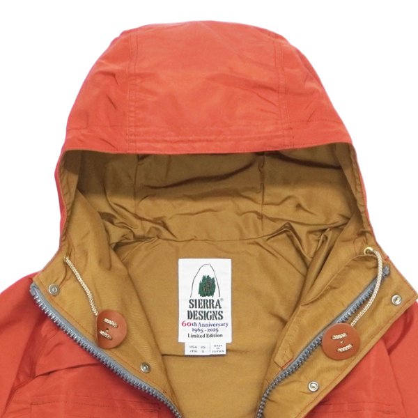 画像5: SIERRA DESIGNS（シエラデザイン）60TH Anniversary  MOUNTAIN PARKA（60周年記念マウンテンパーカー）"Made in Japan" / Rust×V.Tan（ラスト×ヴィンテージタン） (5)