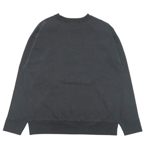 画像2: BARNS OUTFITTERS (バーンズアウトフィッターズ）Athletic Crewneck Print Sweatshirt（アスレチッククルーネックプリントスウェットシャツ）"Pigement Dye'" / Charcoal（チャコール） (2)