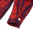 画像7: Good On（グッドオン）Flannel Check Sweat Shirt Jacket（フランネルチェックスウェットシャツジャケット）"9oz Nep Flannel" / Scarlet（スカーレット） (7)