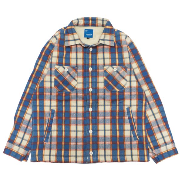 画像1: Good On（グッドオン）Flannel Check Sweat Shirt Jacket（フランネルチェックスウェットシャツジャケット）"9oz Nep Flannel" / Cream（クリーム） (1)