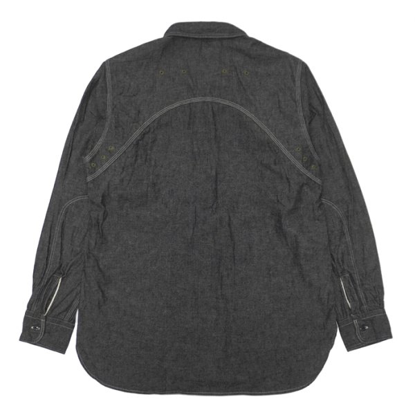 画像2: Nigel Cabourn（ナイジェル・ケーボン）NEW MEDICAL SHIRT（ニューメディカルシャツ）/ Black（ブラック） (2)