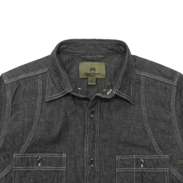 画像3: Nigel Cabourn（ナイジェル・ケーボン）NEW MEDICAL SHIRT（ニューメディカルシャツ）/ Black（ブラック） (3)