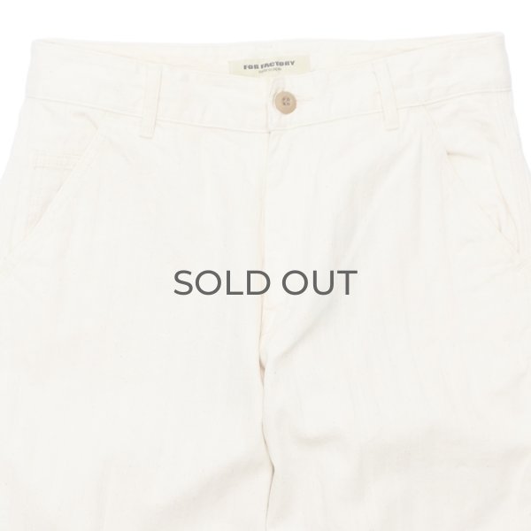 画像4: F.O.B FACTORY（エフオービーファクトリー）HBT PAINTER PANTS（HBTペインターパンツ）"Wavy Herringbone" / Ecru（エクリュ）【裾上げ無料】 (4)