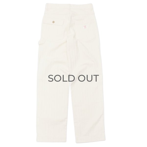 画像2: F.O.B FACTORY（エフオービーファクトリー）HBT PAINTER PANTS（HBTペインターパンツ）"Wavy Herringbone" / Ecru（エクリュ）【裾上げ無料】 (2)