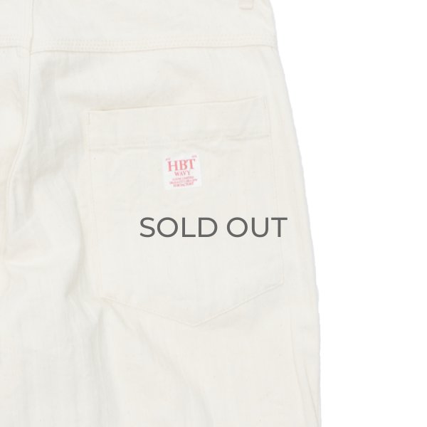 画像7: F.O.B FACTORY（エフオービーファクトリー）HBT PAINTER PANTS（HBTペインターパンツ）"Wavy Herringbone" / Ecru（エクリュ）【裾上げ無料】 (7)