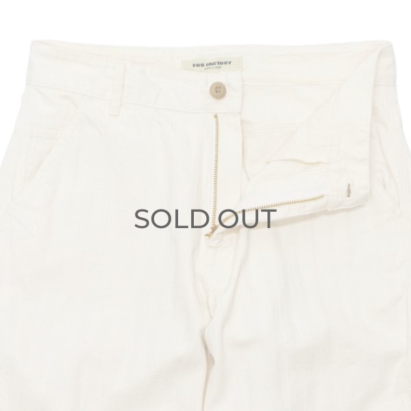 画像5: F.O.B FACTORY（エフオービーファクトリー）HBT PAINTER PANTS（HBTペインターパンツ）"Wavy Herringbone" / Ecru（エクリュ）【裾上げ無料】 (5)