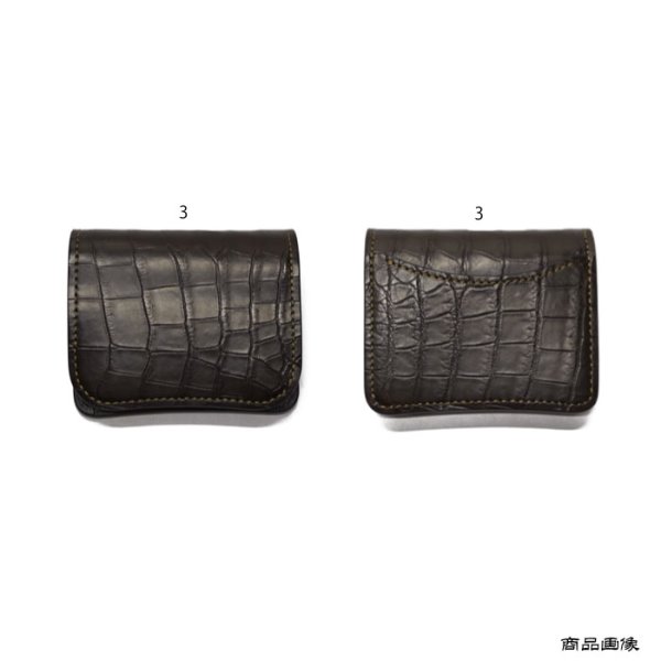 画像9: WILD SWANS（ワイルドスワンズ）Palm（パーム）コンパクトウォレット/チョコ"クロコダイル"×ブルー"ブッテーロ" (9)