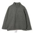 画像1: ENGINEERED GARMENTS（エンジニアードガーメンツ）Zip Moc Neck（ジップモックネック）"Wool Poly Nep Sweater Knit" / Charcoal（チャコール） (1)